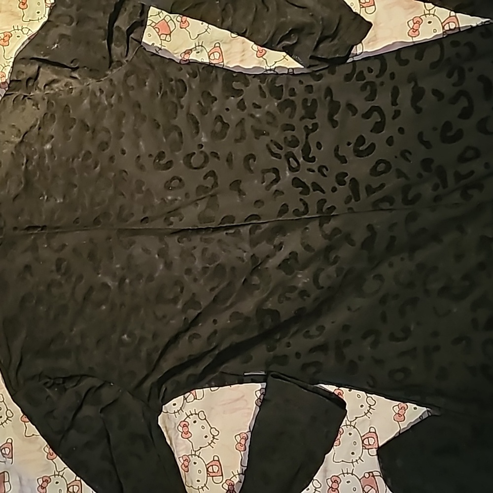 Cheetah print sheer full body suit
